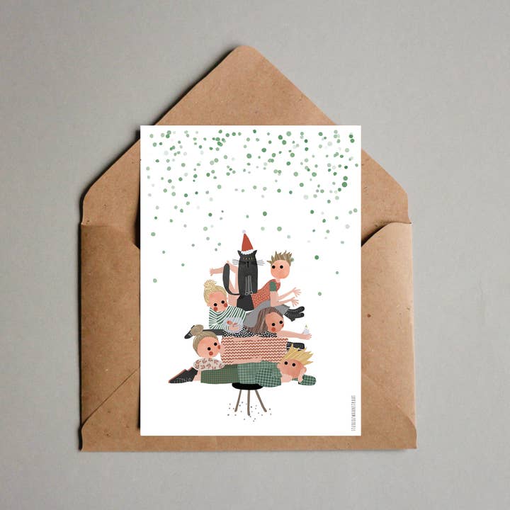 STUDIOZWAANSTRAAT – Engroshandel Julekort – postkort - serie jul - 'familie træ'3