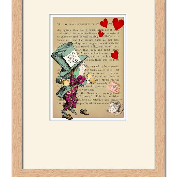 2076 Alice In Wonderland 11" x 8" framed Picture. for wholesale by Gator cards