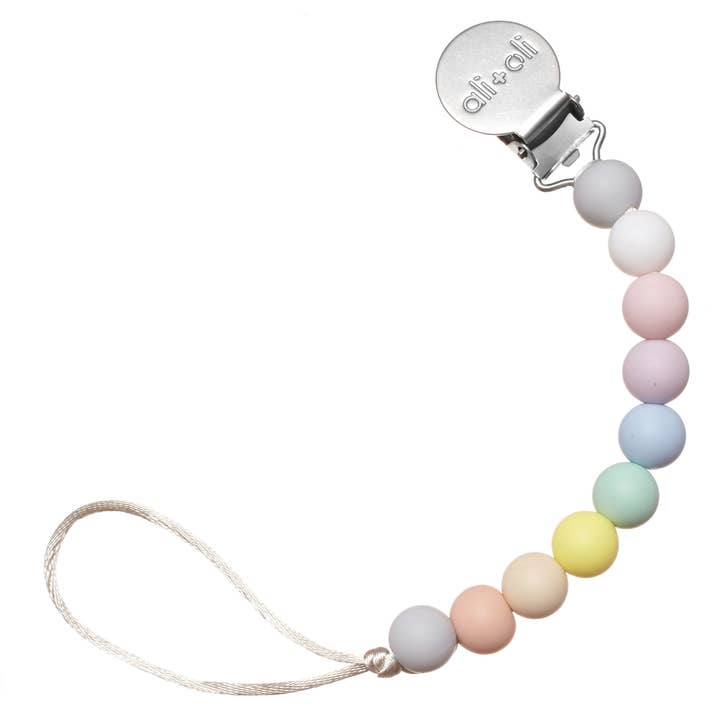 Ali+Oli - Wholesale Pacifier Clip - Baby - Ali+Oli Silicone Pacifier Clip (Multi-Pastel)2