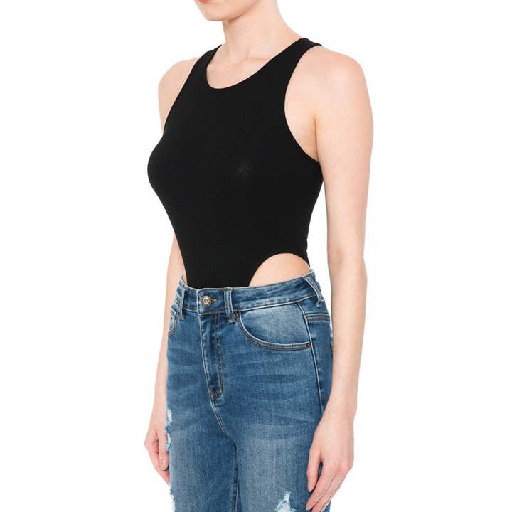 BODY SANS MANCHES CÔTELÉ À COL ROND pour la vente par Timeless