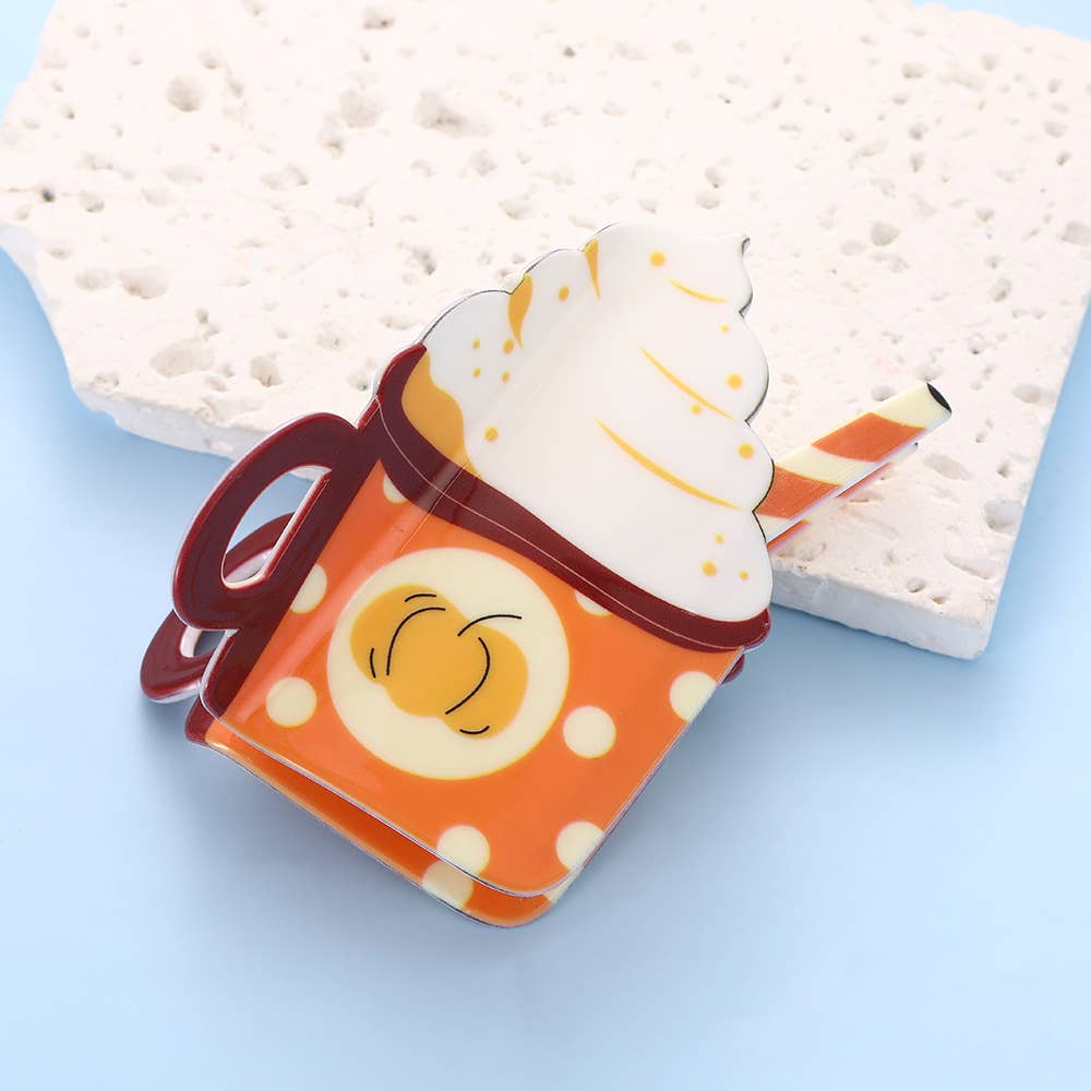 SoapElenGlen – Großhandel Haarclip – Damen – Cartoon-Popcorn- und Milchschaum-Getränke-Haarspangen1