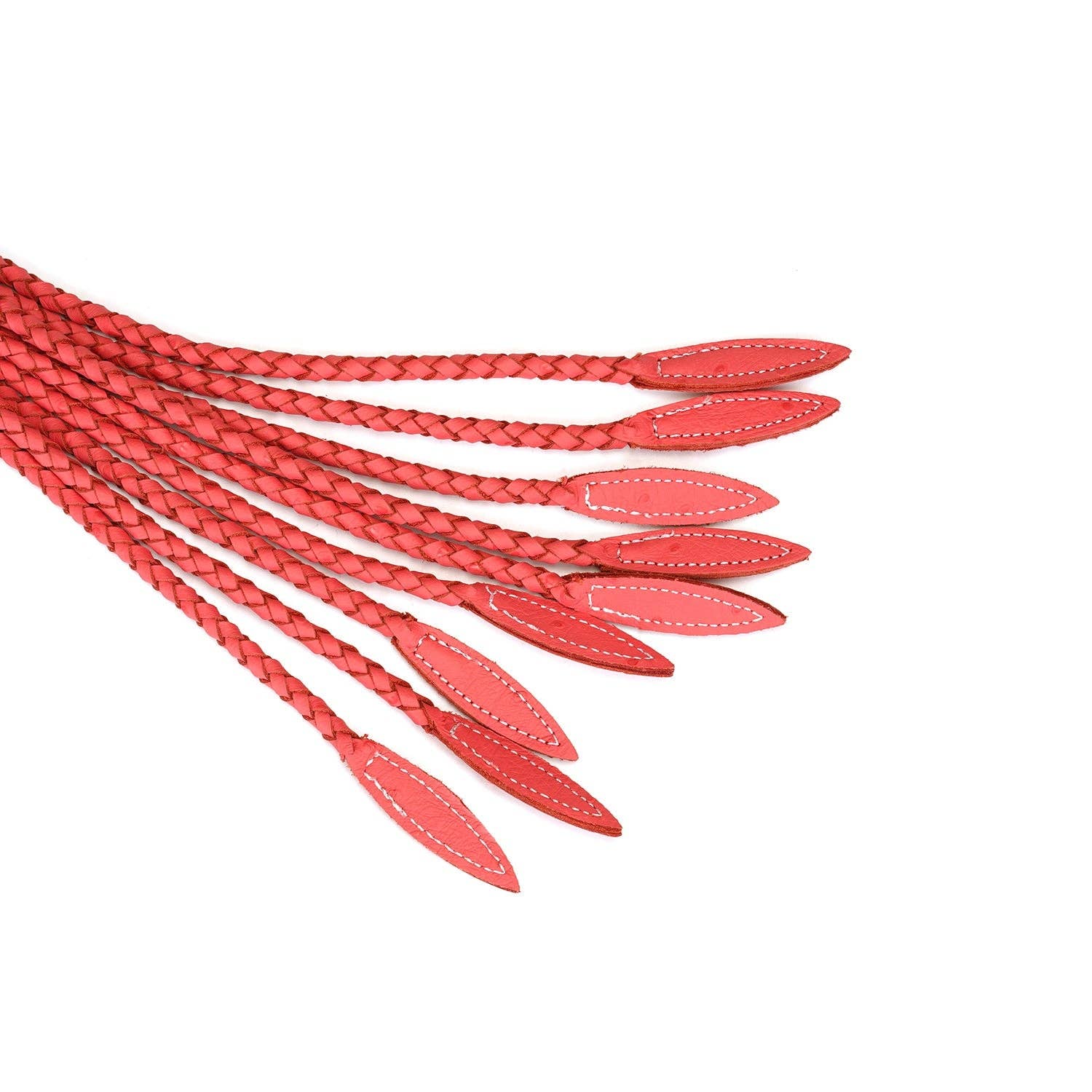 Liebe Seele – Großhandel Sexspielzeug – Liebe Seele Pinker Cat O’ Nine Tails Leder-Peitsche mit neun Zöpfen2