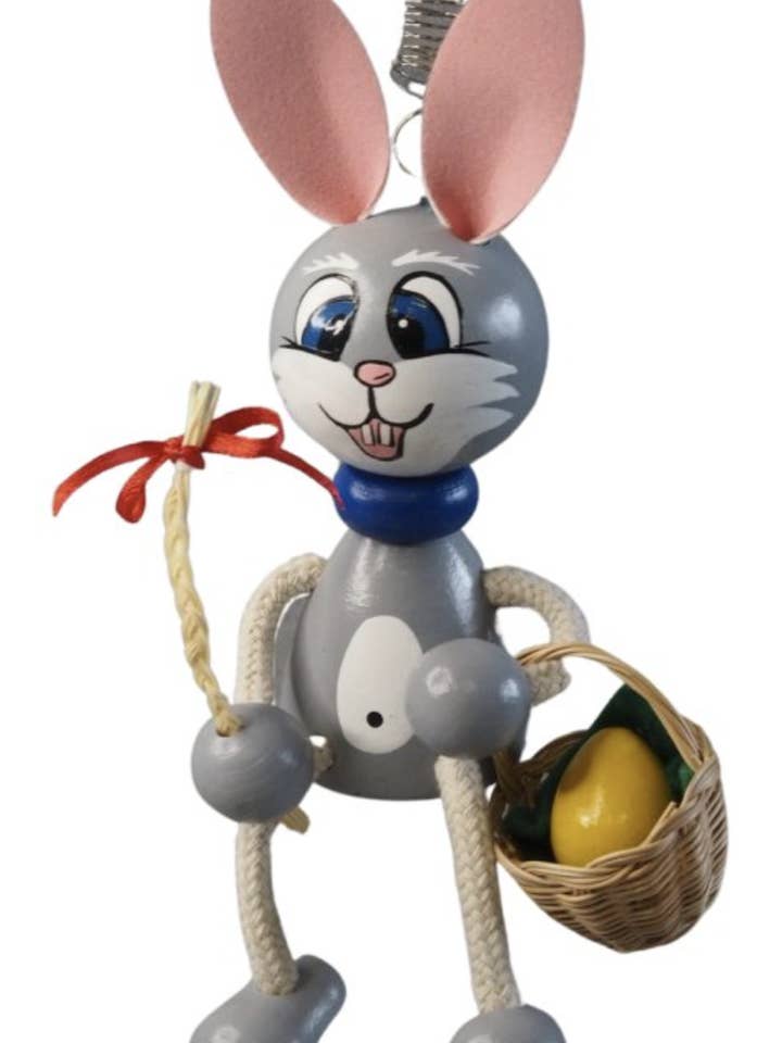 Handgjord träleksak med påskhare från Toywood för wholesale av Toywood