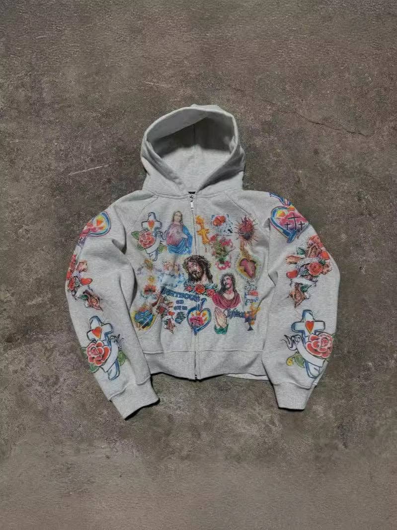 SALINA TRADING INC – wholesale Hoodie – Women's – Retro Gothic Style Letter Printed Hoodie Casual Sweatshirt8