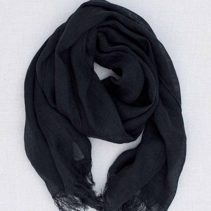 VIKOLINO – Großhandel Schal – Damen – Transparenter Leinen-Schal (Gaze)11