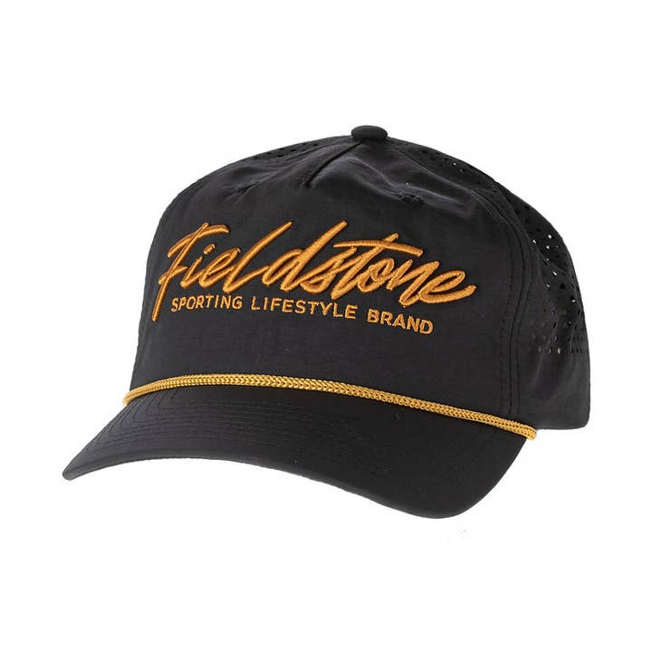 Fieldstone - Sporting Lifestyle Brand - Wholesale Flat Brim Cap - Men's - Hydro 3D Puff Script Logo Hat (496)3
