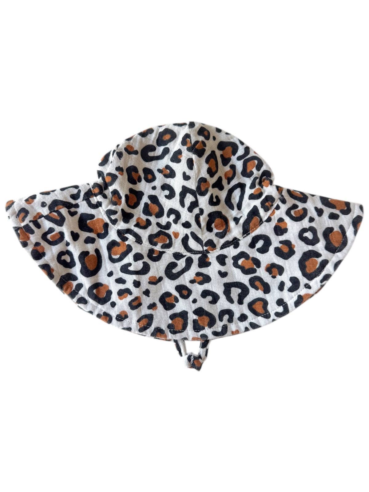 SIIX Collection - Wholesale Sun Hat - Kids - Leopard / Muslin Wide Brim Sunhat0