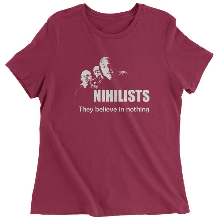 Ferocitees - Wholesale Screen Printed T-Shirt - Women's - Nihilists Lebowski Women's T-Shirt5