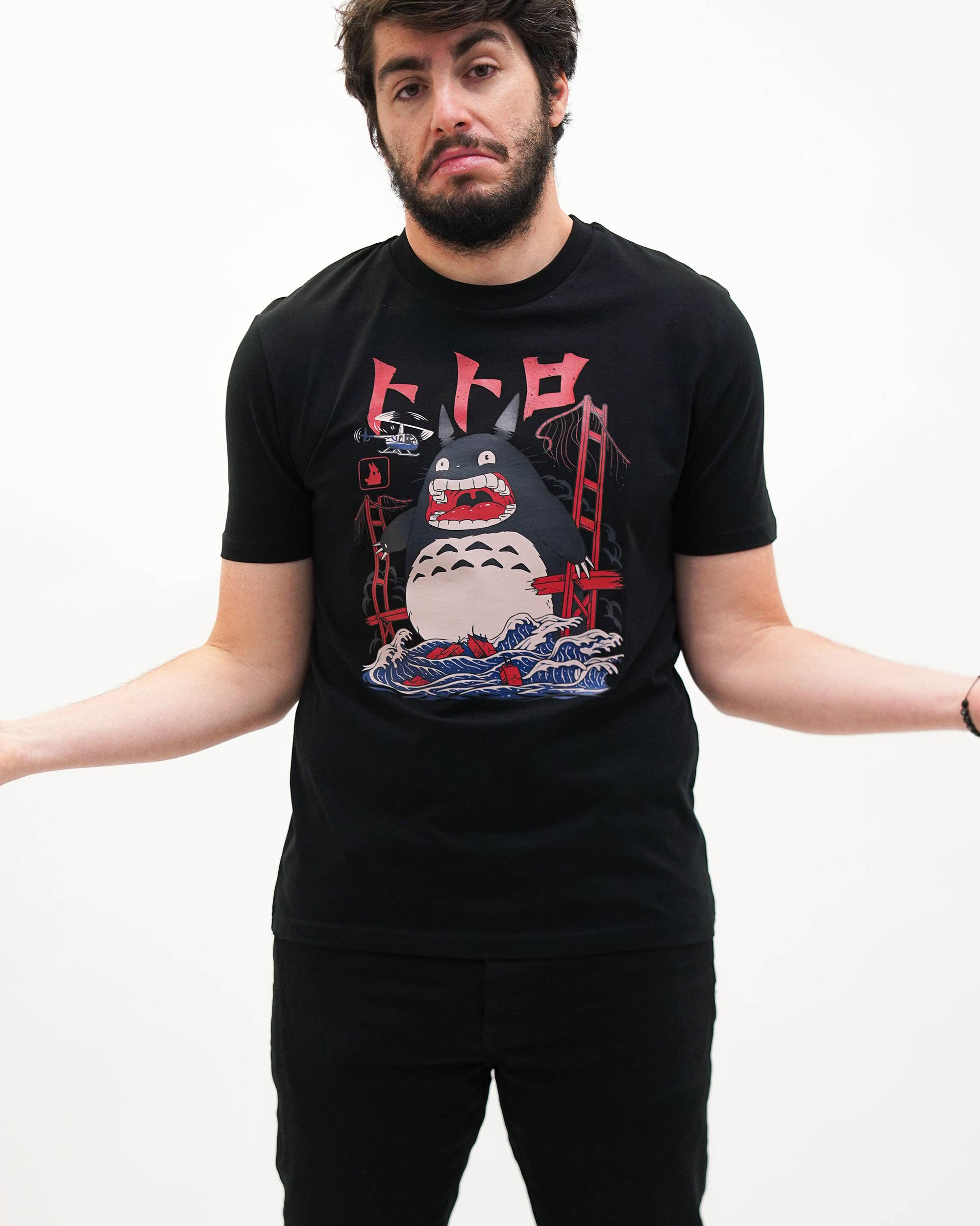 Grafitee - Wholesale Screen Printed T-Shirt - Unisex - Totoro Attack T-shirt - Totoro movie graphic tee shirt5
