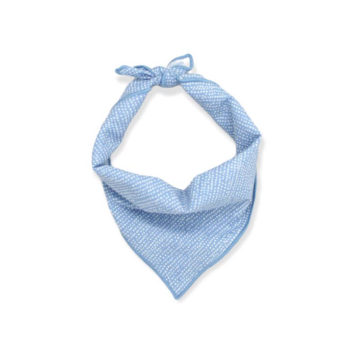 Dog Bandana, Pet Accessories, Light Blue Ditsy Dots for wholesale by The Oxford Dog
