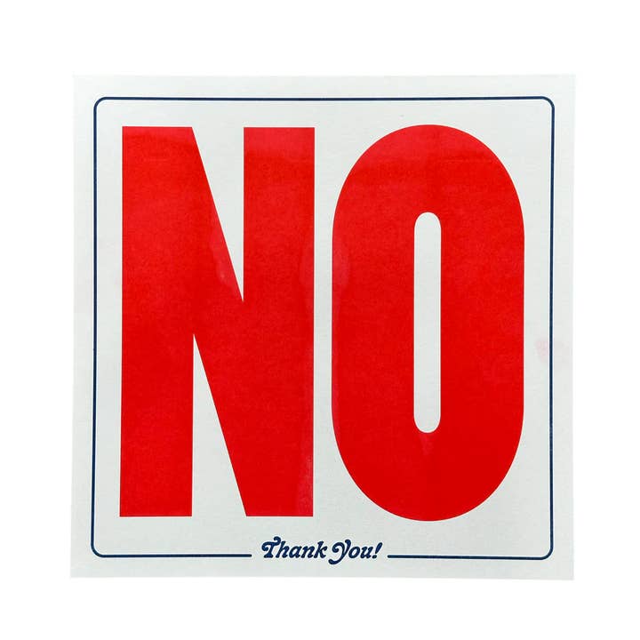 No Thank You! Riso Print for wholesale by World Famous Original