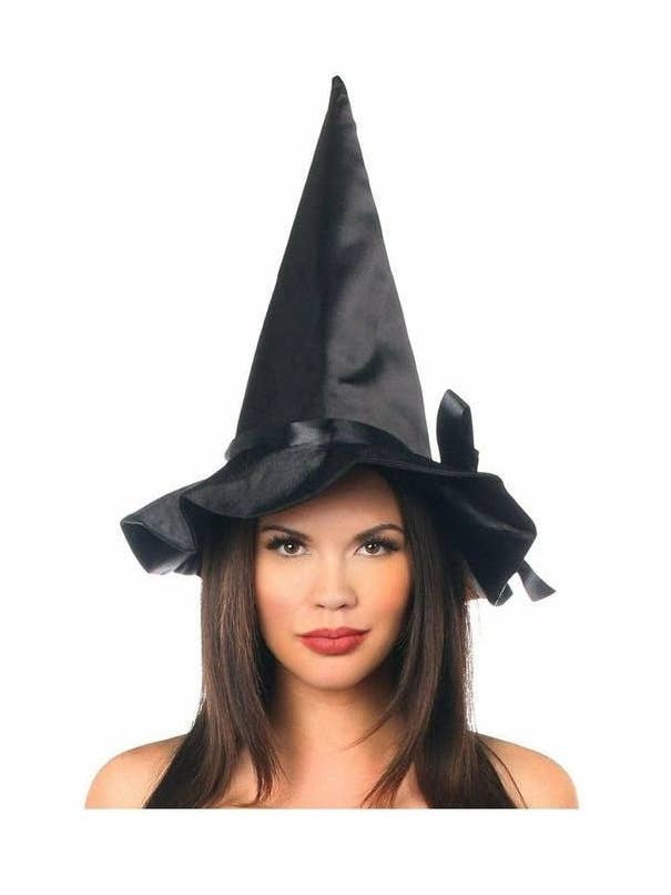 Daisy Corsets - Wholesale Costume - Women's - Black Satin Ribbon Witch Hat0