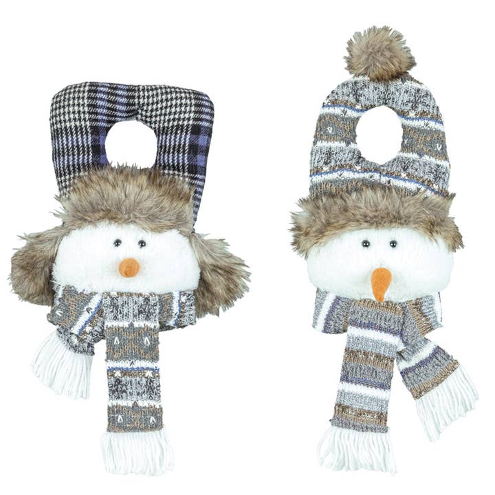 PORTE-POIGNÉE DE PORTE SNOWY SNOWY SNOWMAN, 2 ASSORTIS pour la vente par Hanna's Handiworks