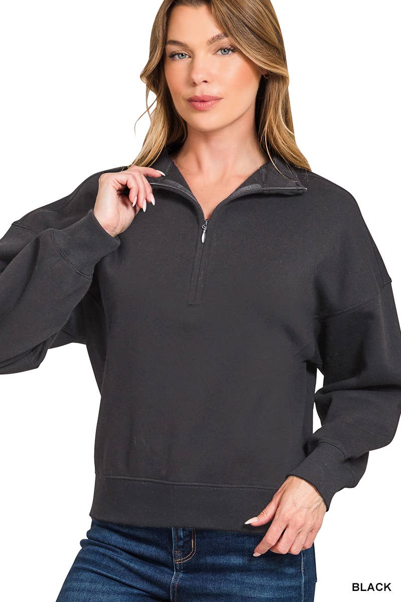 42POPS - Wholesale Sweatshirt - Dames - .0913 Fleece Hoge Hals Half Zip Sweatshirts SI-287422