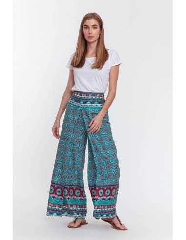 MAKANI - Wholesale Broek - Dames - Pannenkoekenbroek met print voor dames - KAT7002