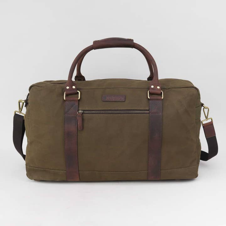 Sophos olivefarvet holdall i vokset lærred for engroshandel hos Sophos