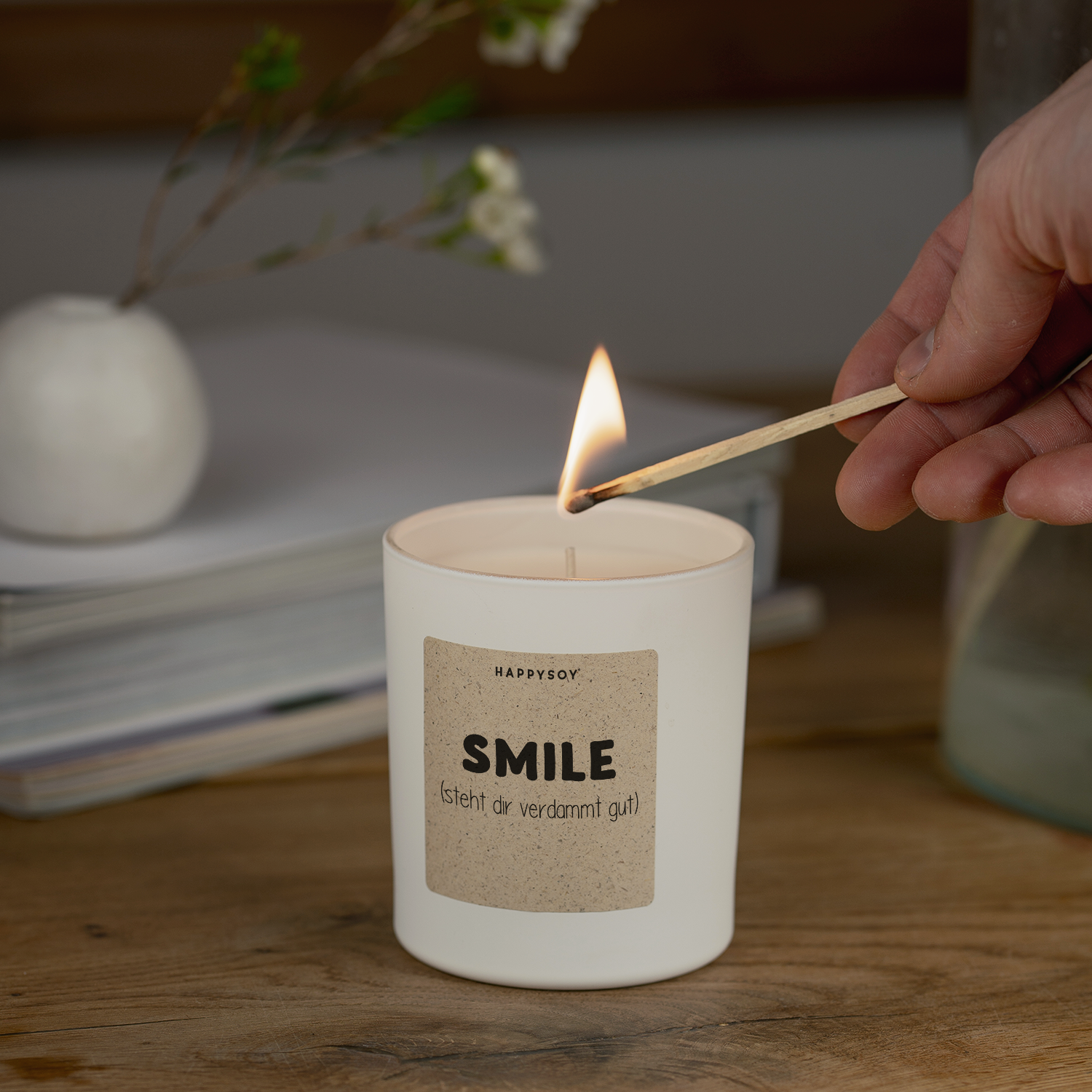 Happysoy - Wholesale Jar/Filled Candle - Scented candle - smile. (looks damn good on you:)4