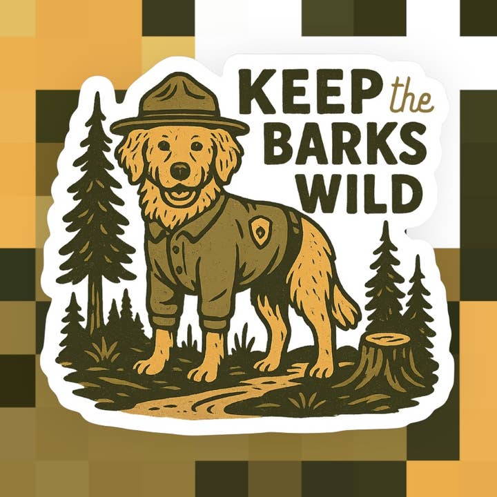 Keep the Barks Wild Dog Park Sticker for wholesale by Ace the Pitmatian Co