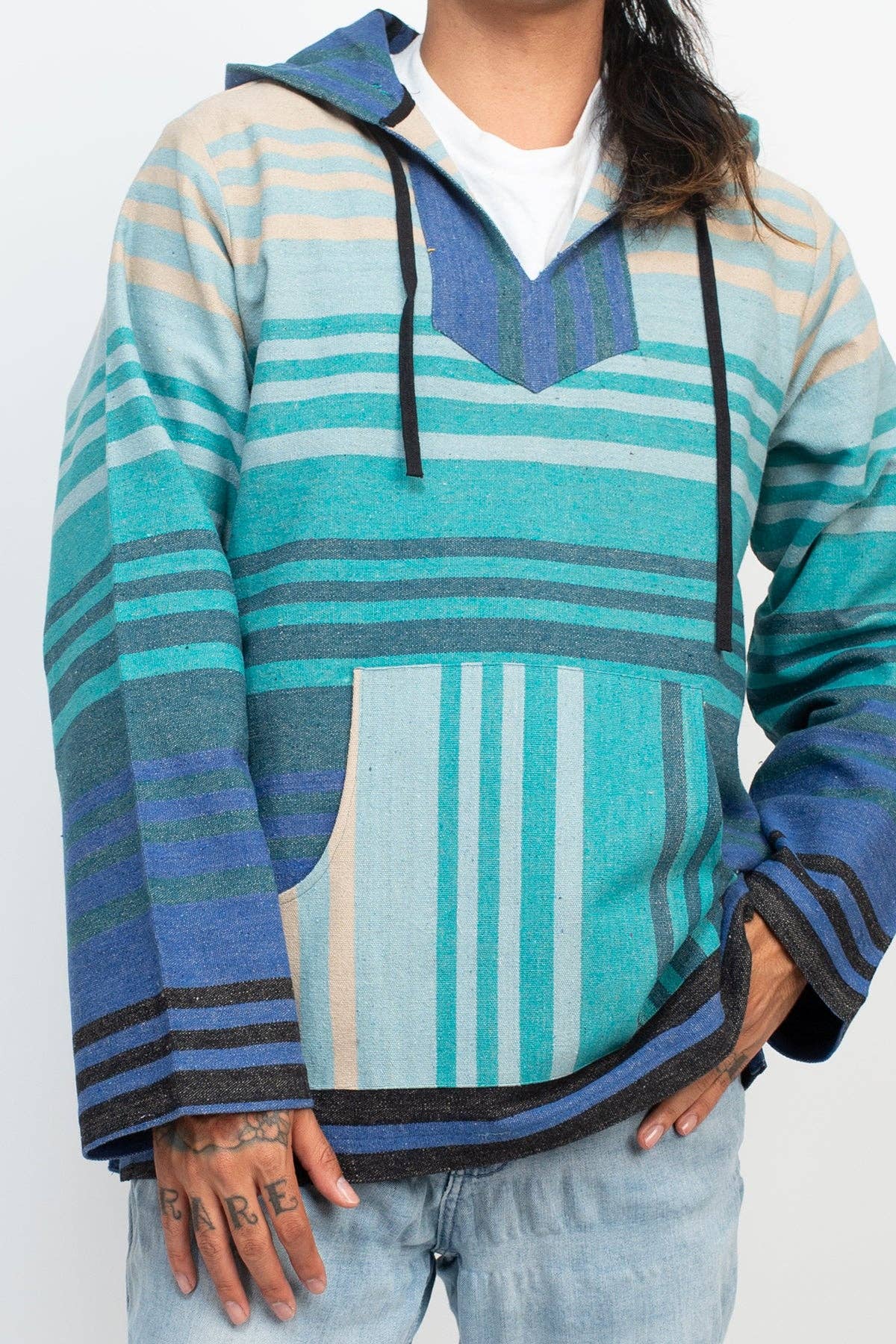 Lakhays Collection Inc. - Wholesale Hoodie - Unisex - Ombre Striped Unisex Baja Hoodie5