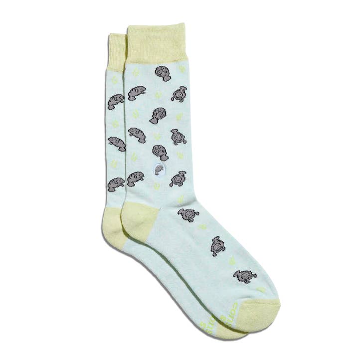 Socks that Protect Manatees for wholesale by Conscious Step