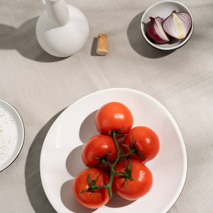 GHARYAN Stoneware & Olive Wood Tableware | Ships from USA - Wholesale Dinner Plate - Handmade Stoneware Dinner Plate | Dadasi 10.2"5