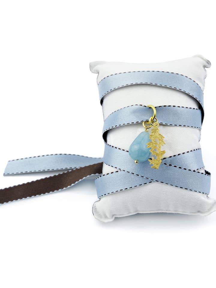 Kanji Bamboo Sky Blue Woven Necklace/Bracelet for wholesale by Lebole Maison