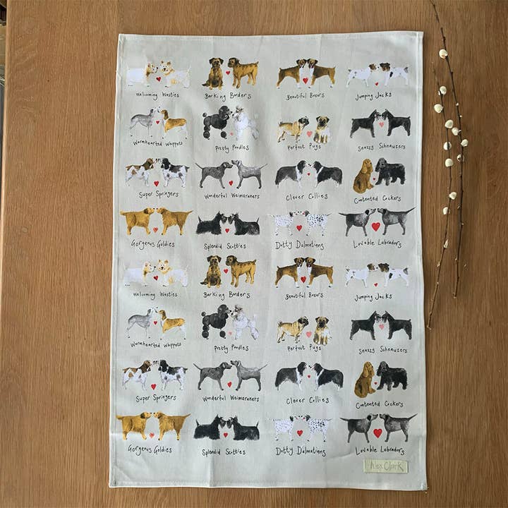 Toalha de Chá Deliciosas Cães por atacado de Alex Clark Art