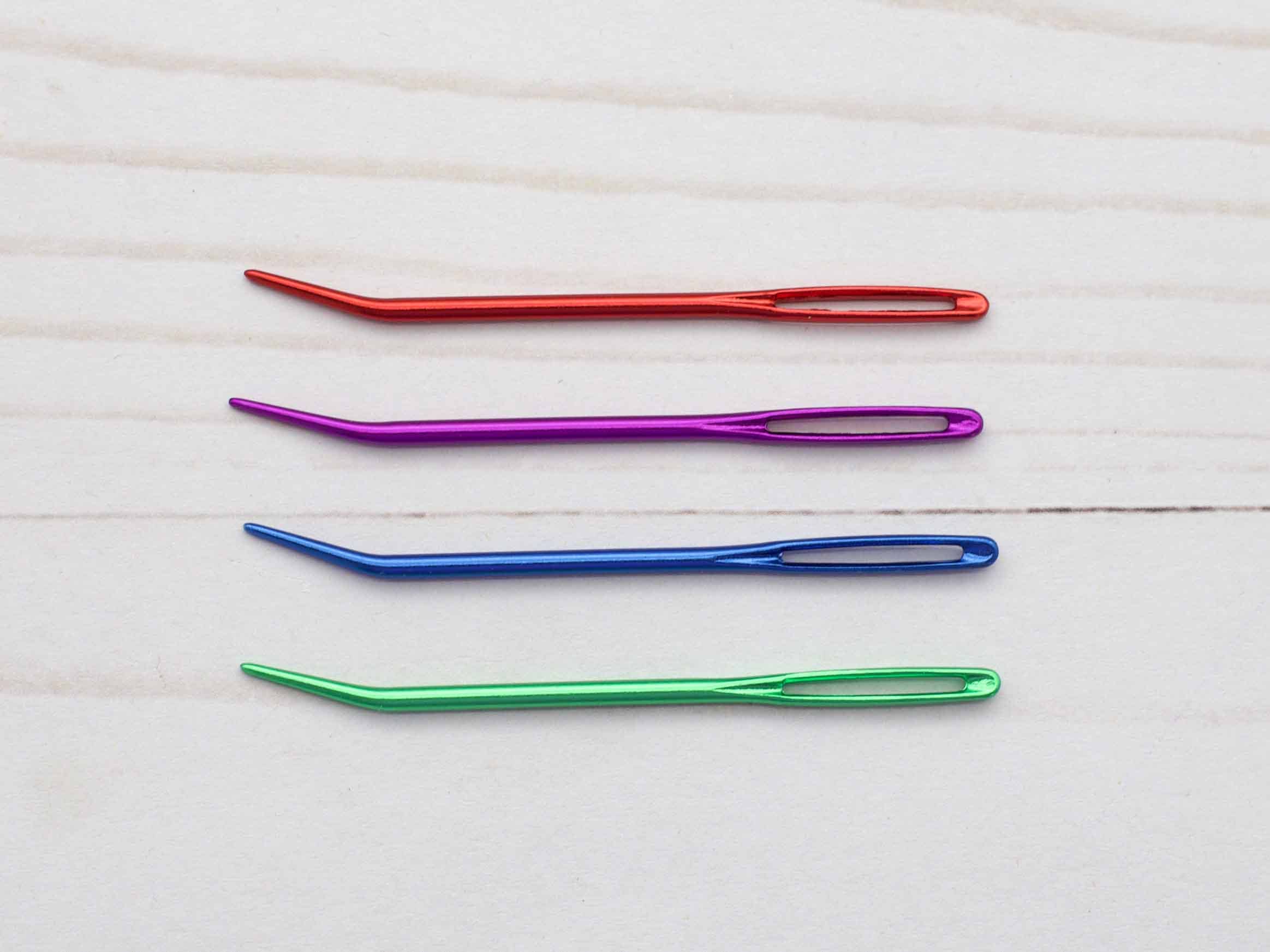 Fox & Pine Stitches - Wholesale Knitting/Crochet Supplies - Darning Needles Bent Tip Aluminum Pack of 4