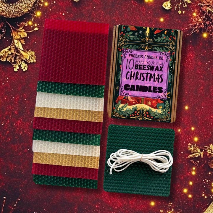 Make Your Own Christmas Beeswax Candles Kit for wholesale by Phoenix Candle Company