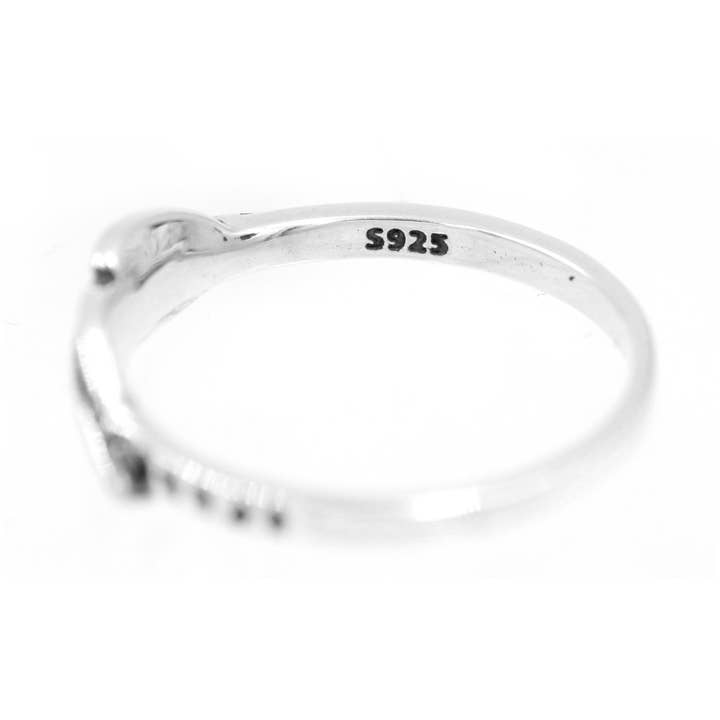 Awaken - Wholesale Band/Stacked Ring - Unisex Feather Ring 925 Silver - ASL-0602