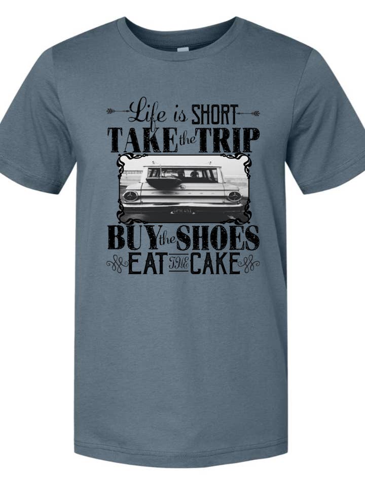 Kiki's Boutique - Wholesale Screen Printed T-Shirt - Women's - Life Is Short Graphic Tee2