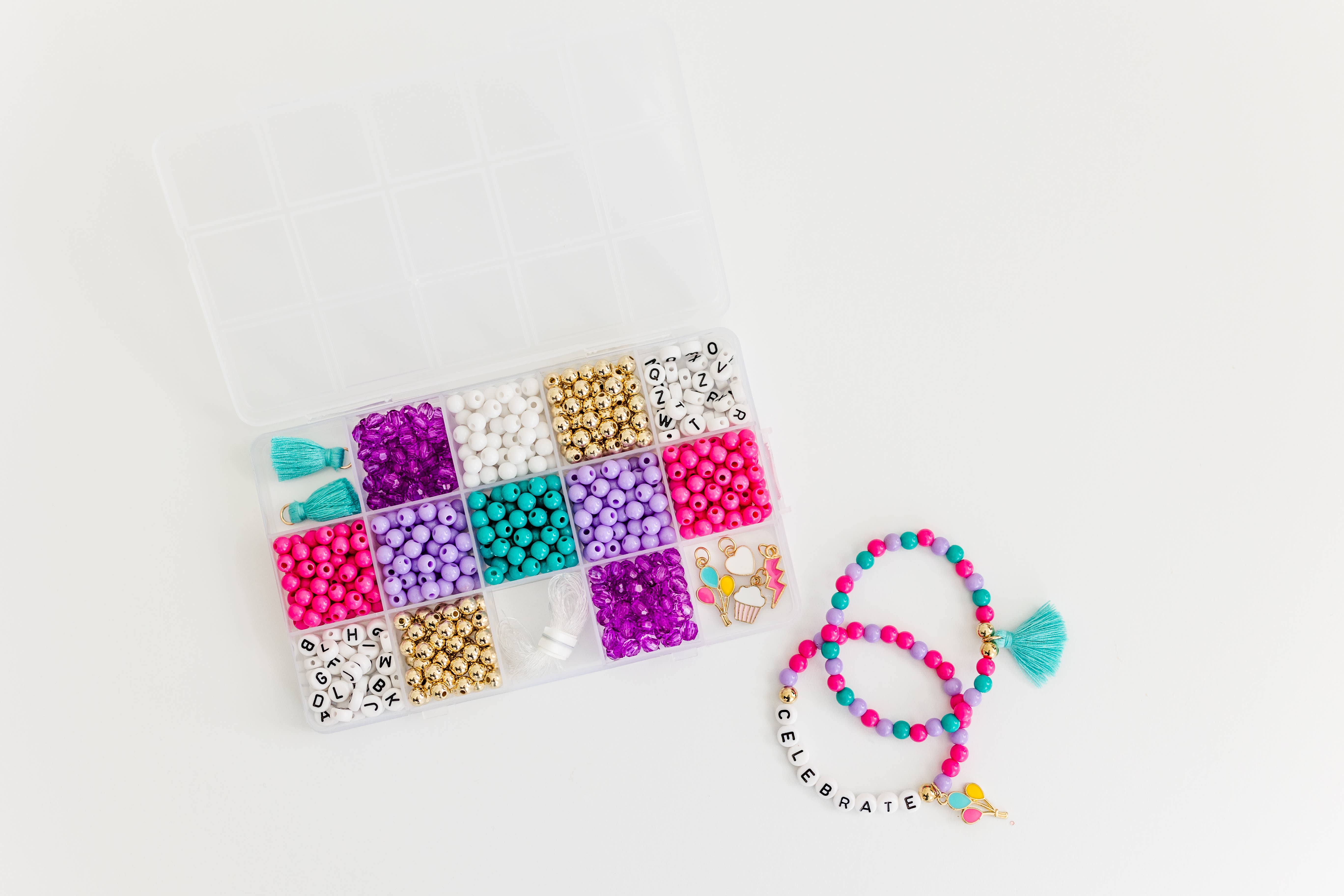 Stacked Sweetly - Wholesale DIY Jewelry - Kids - Birthday Wishes DIY Stretchy Bracelet Craft Kit Gift4