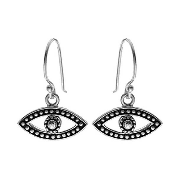 Orecchini con occhio malvagio Isla per la vendita all'ingrosso da parte di Kali Ma Designs - Sterling Silver Jewellery