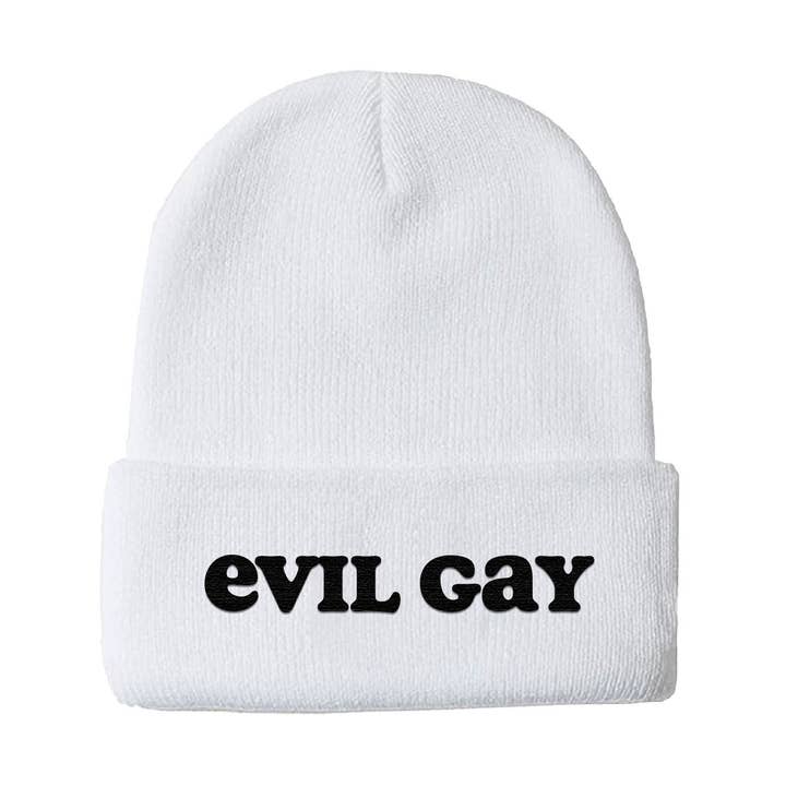 Evil Gay - Embroidered Winter Beanie for wholesale by Calm Down Caren