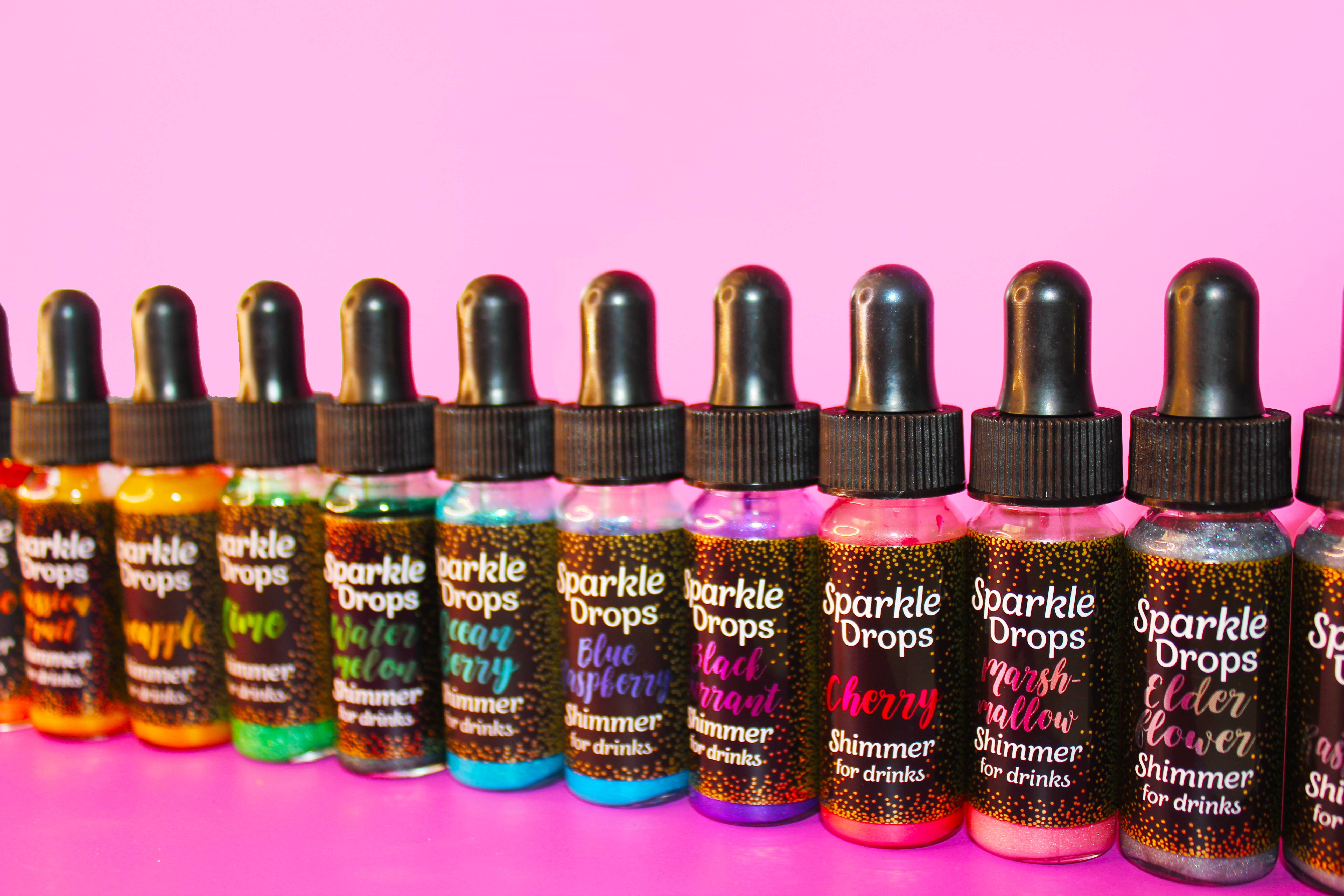 Sparkle Drops - Wholesale Cocktail Mix/Syrup - Sparkle Drops Shimmer Syrup 10ml - 6-8 servings, 25 Flavours20