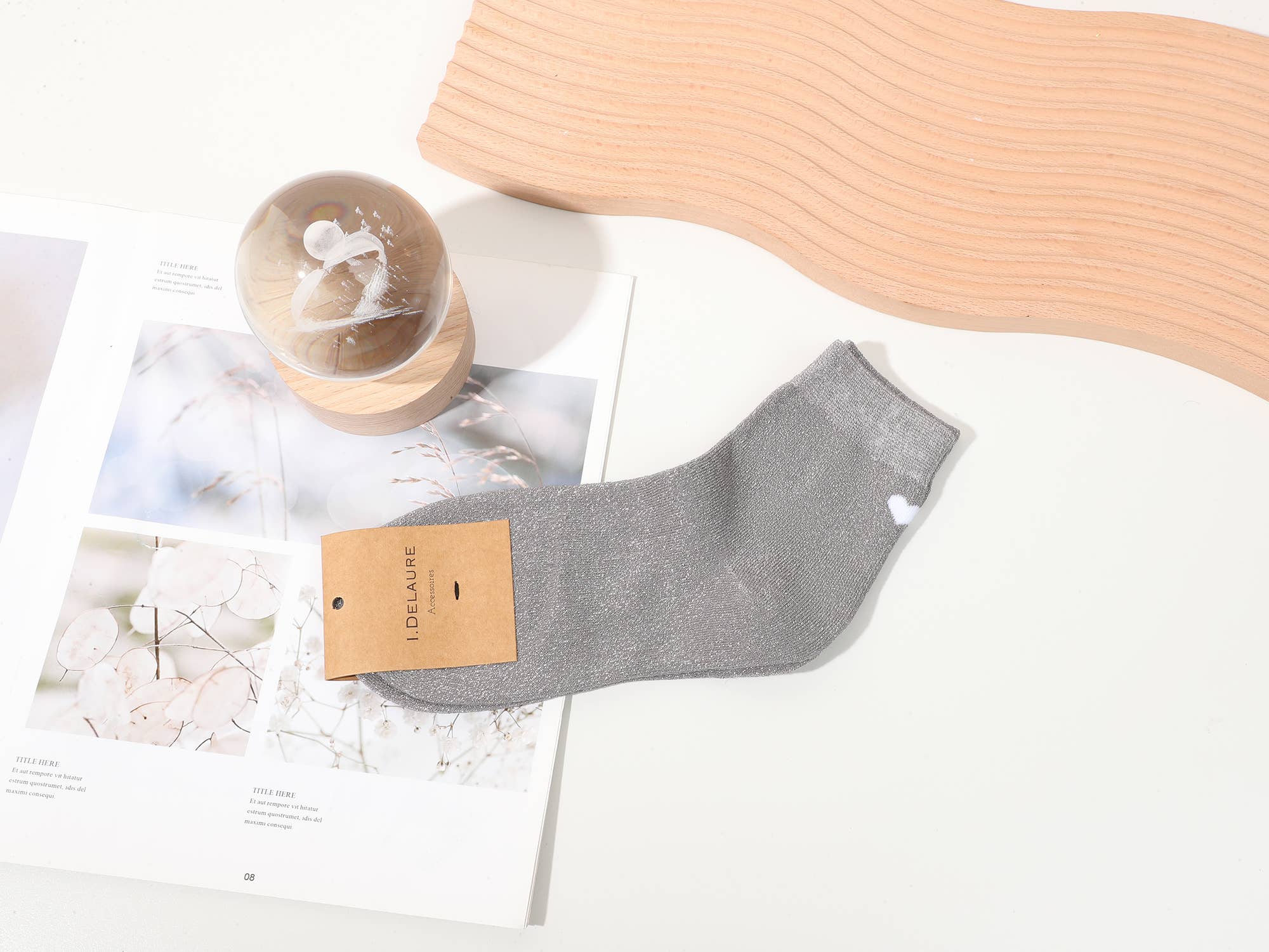 INES DELAURE - Wholesale Socks - Unisex - Heart socks, mid-high6