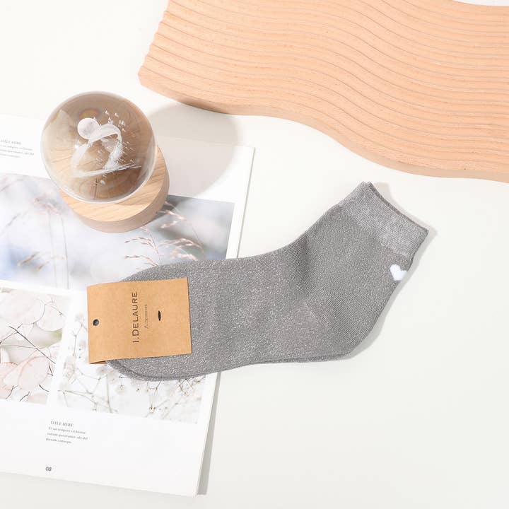 INES DELAURE - Wholesale Socks - Unisex - Heart socks, mid-high6