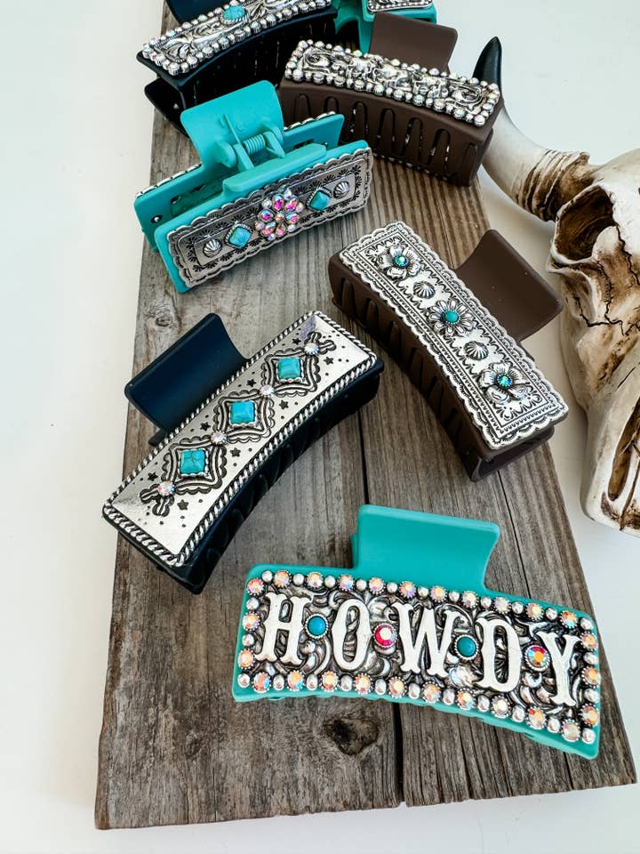 Large Western Hair Clip Claw for wholesale by Boho Ranch Shop