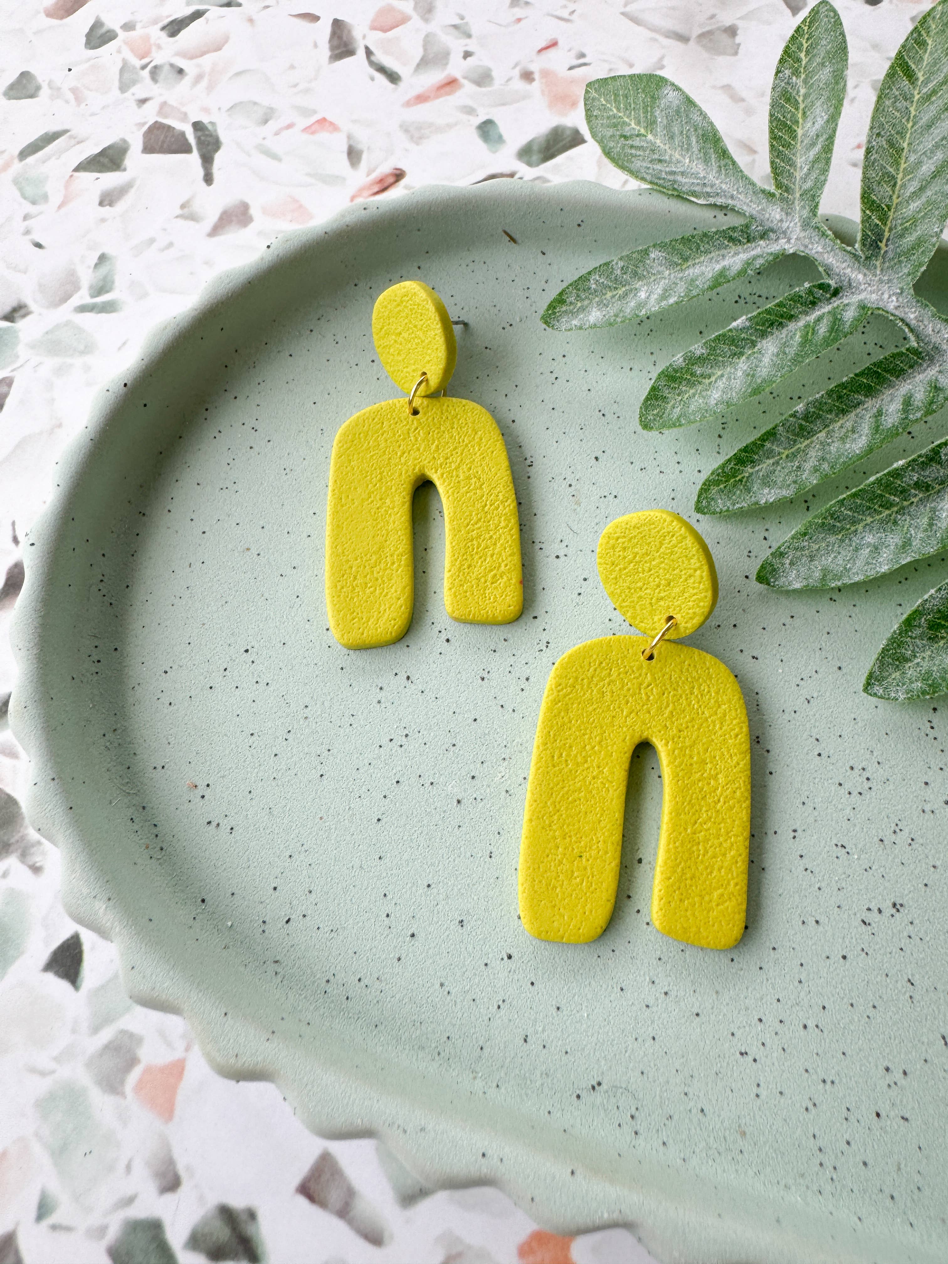 Anam Cara Clay Goods - Wholesale Dangle Earrings - Organic Arch Drops-Polymer Clay Earrings7