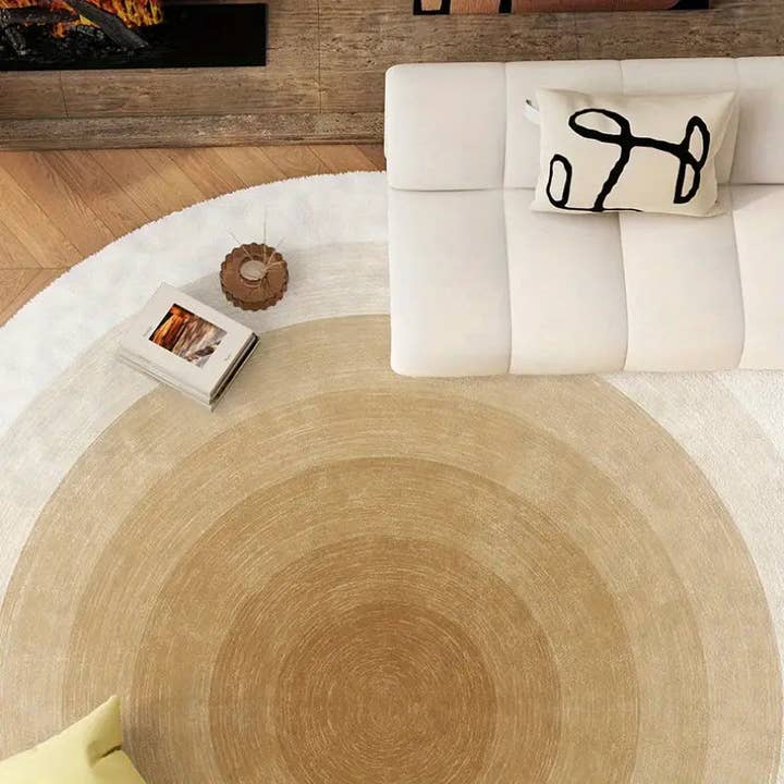 Huis Van Merken - Wholesale Area Rug - 1pc Light Luxury Round Shaped Imitation Cashmere Fluffy Carpet2