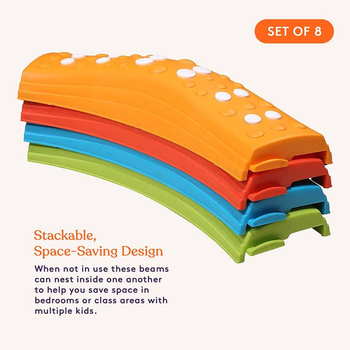 Special Supplies - Wholesale Sporting Game - Kids & Baby - Colored Wavy Circle Balance Beams Stepping Stones for Kids, 8 Pc. Set2