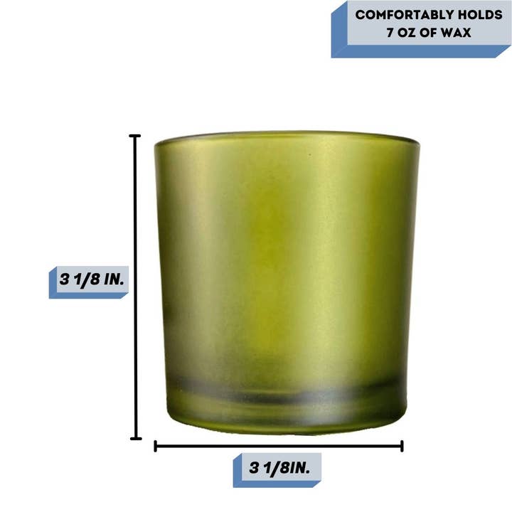 General Wax & Candle Company - Wholesale Candle Holder - 9.5 oz Monticiano Emerald - Candle Making Glass