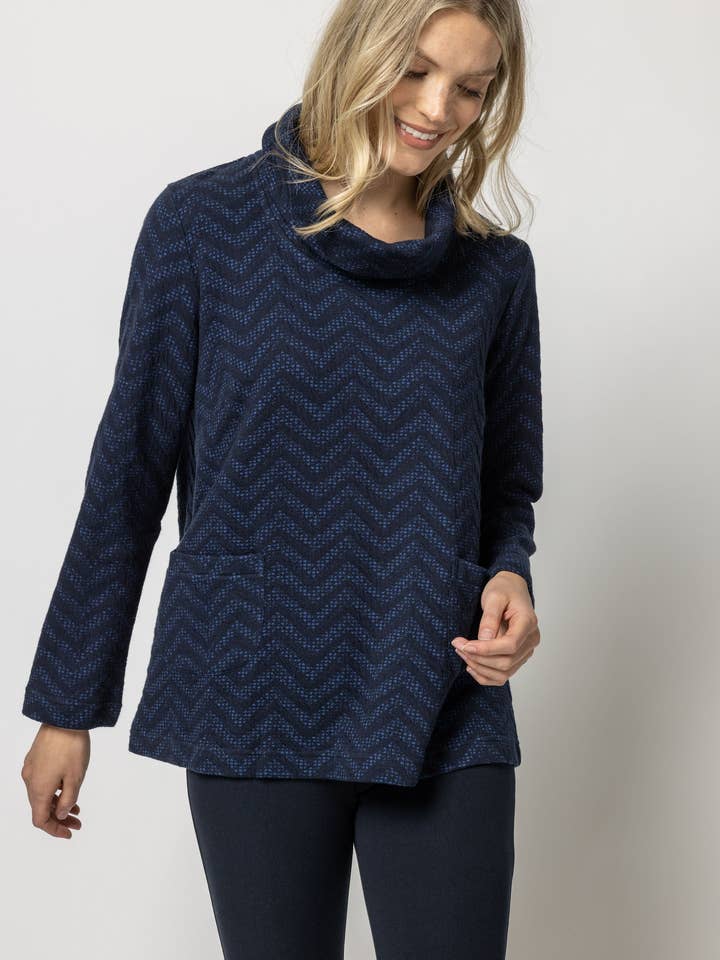 Aberdeen Weave Cowl Top for wholesale by Komil