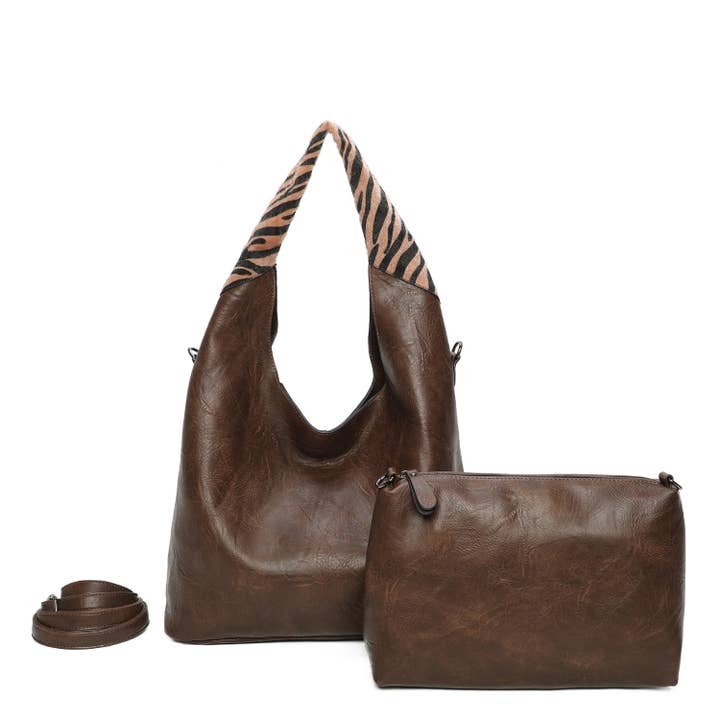 INES DELAURE - Wholesale Shoulder Bag - Women's - Bi-material totes (Copy)5