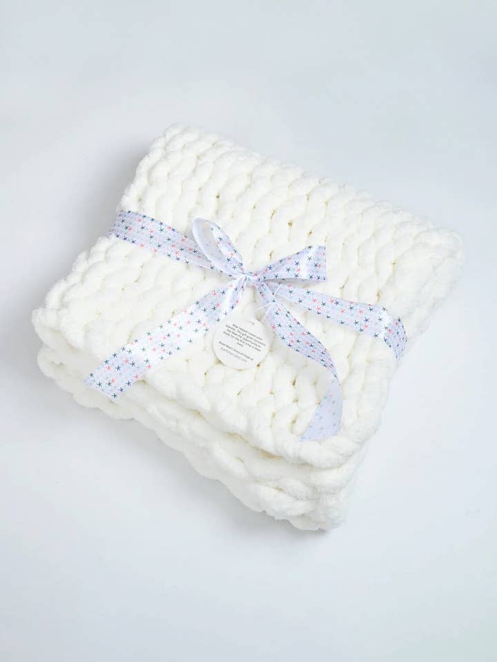 Starfish Project, Inc - Wholesale Bedding blanket – Kids & Baby - Woven Together Baby Blanket In White3