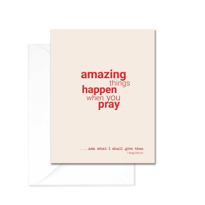 When You Pray Greeting Card for wholesale by Leslie Store