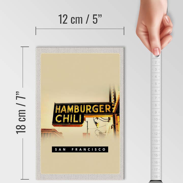 Femer - Wholesale Sign - Travel 12x18cm San Francisco Hamburger Chili Food Wooden Sign3