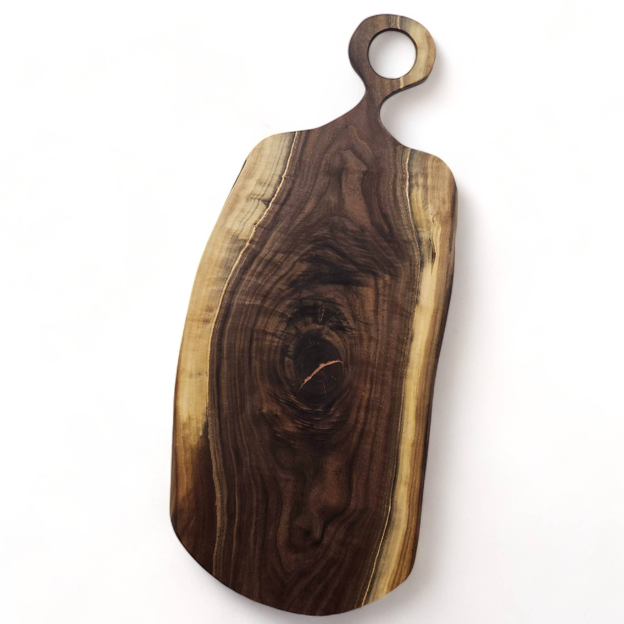 MZ Fine Designs - Wholesale Cheese Board - Black Walnut Live Edge Charcuterie Board with Handle3