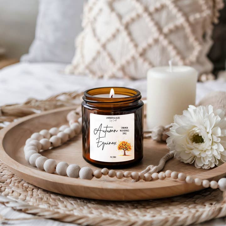 Autumn Equinox- 7 & 12oz Soy Candles for wholesale by Lavender & Lillies