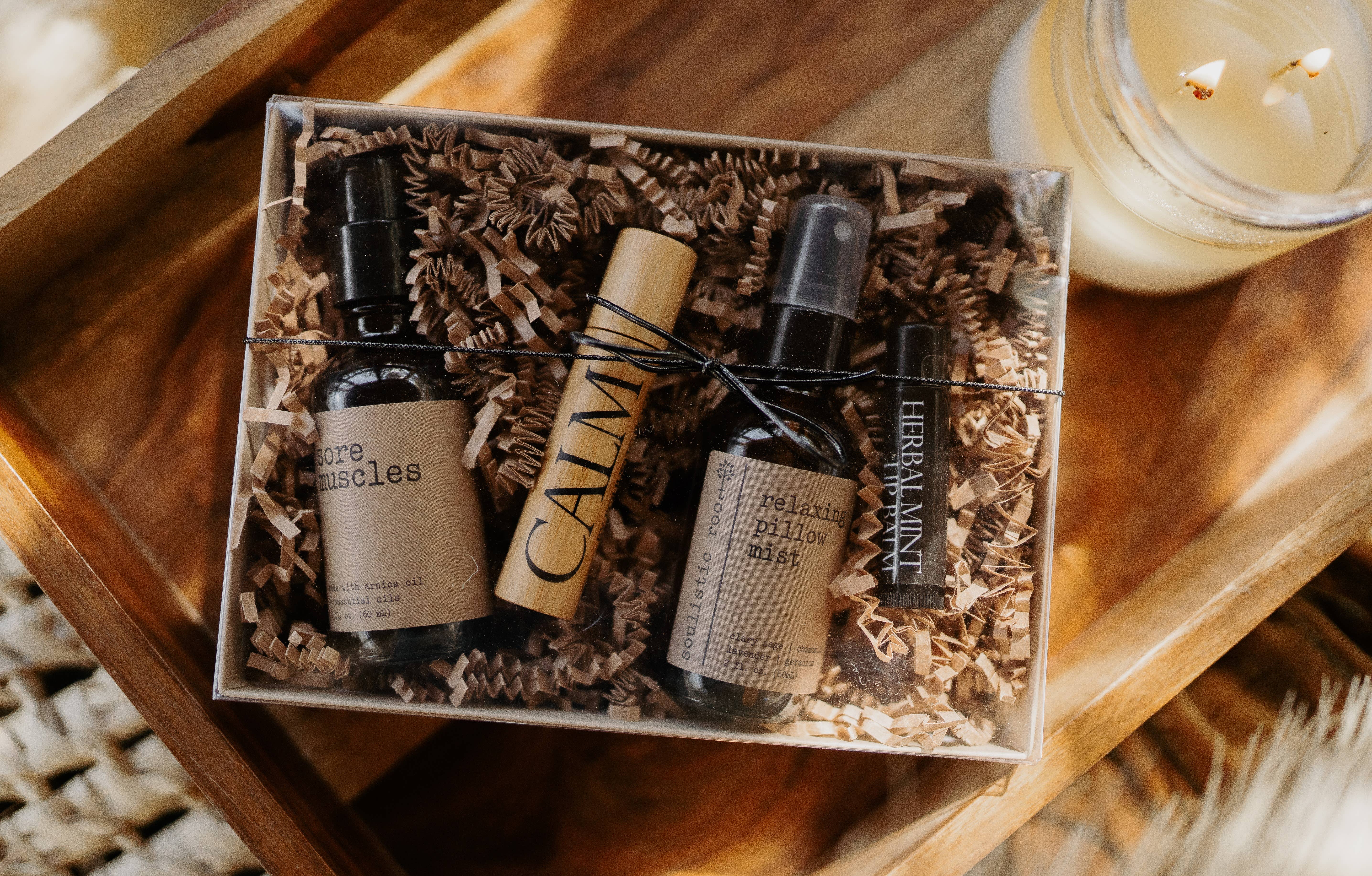 Soulistic Root - Essential Oils & Self Care Gifts - Wholesale Bath & Body Set - Employee Gift, Coworker Gift, Nurse Gift - Luxury Gift Boxes5